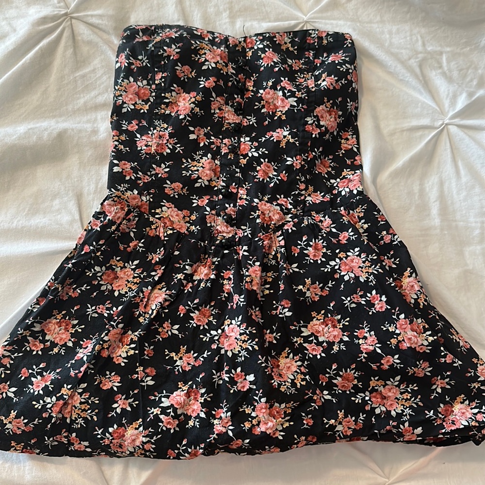 Papaya romper- Missing one button at the top.